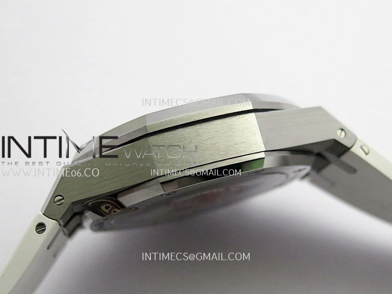 Royal Oak Chrono 26240 50th SS V2 DDF 1:1 Best Edition Silver Dial On White Rubber Strap Super Clone DD4401