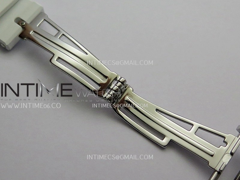 Royal Oak Chrono 26240 50th SS V2 DDF 1:1 Best Edition Silver Dial On White Rubber Strap Super Clone DD4401