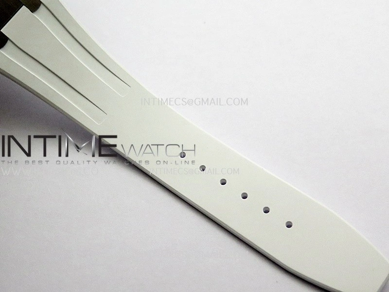 Royal Oak Chrono 26240 50th SS V2 DDF 1:1 Best Edition Silver Dial On White Rubber Strap Super Clone DD4401
