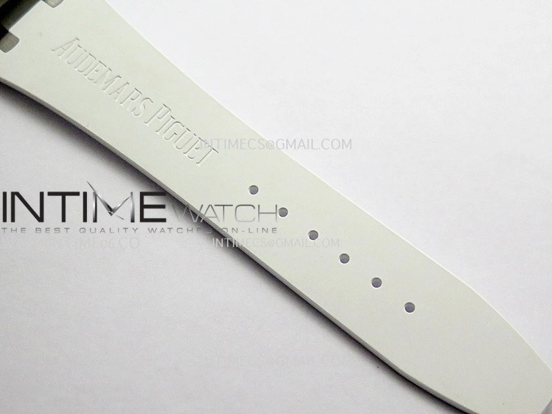 Royal Oak Chrono 26240 50th SS V2 DDF 1:1 Best Edition Silver Dial On White Rubber Strap Super Clone DD4401