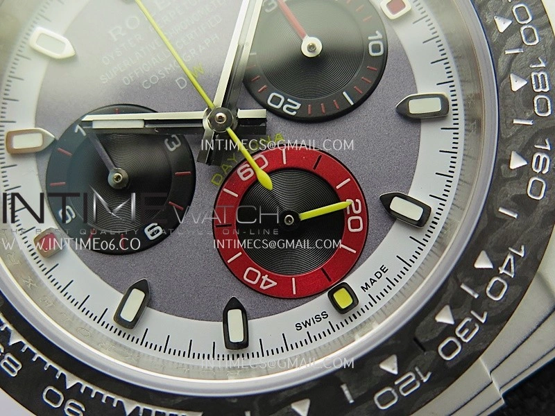 Daytona DIW White Carbon DIWF Best Edition Gray Dial Black Subdial On Black Nylon Strap A4801