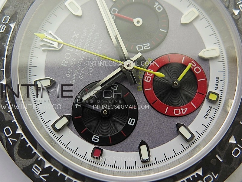 Daytona DIW White Carbon DIWF Best Edition Gray Dial Black Subdial On Black Nylon Strap A4801