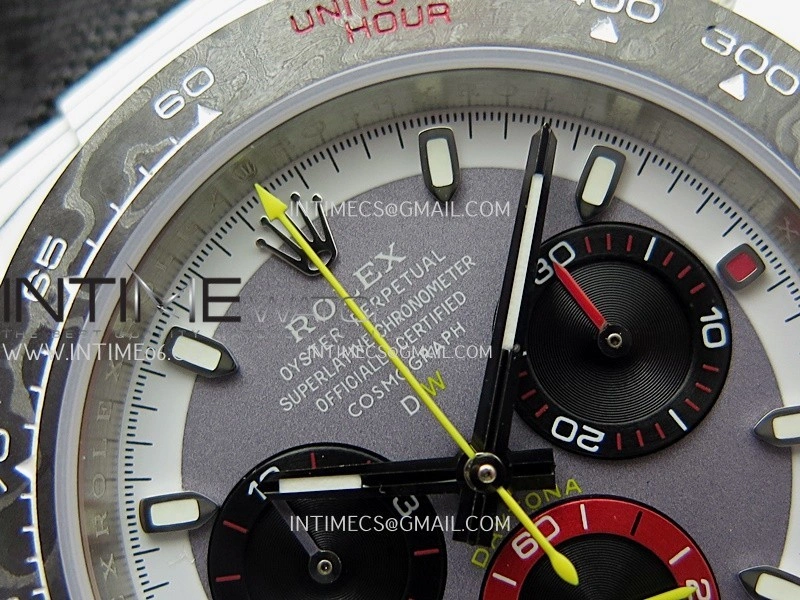 Daytona DIW White Carbon DIWF Best Edition Gray Dial Black Subdial On Black Nylon Strap A4801