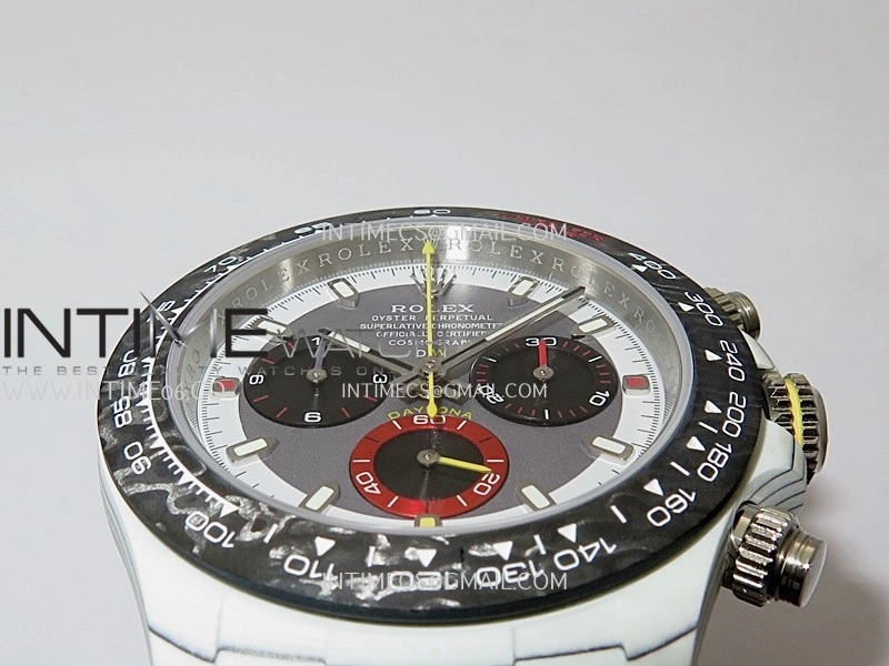 Daytona DIW White Carbon DIWF Best Edition Gray Dial Black Subdial On Black Nylon Strap A4801
