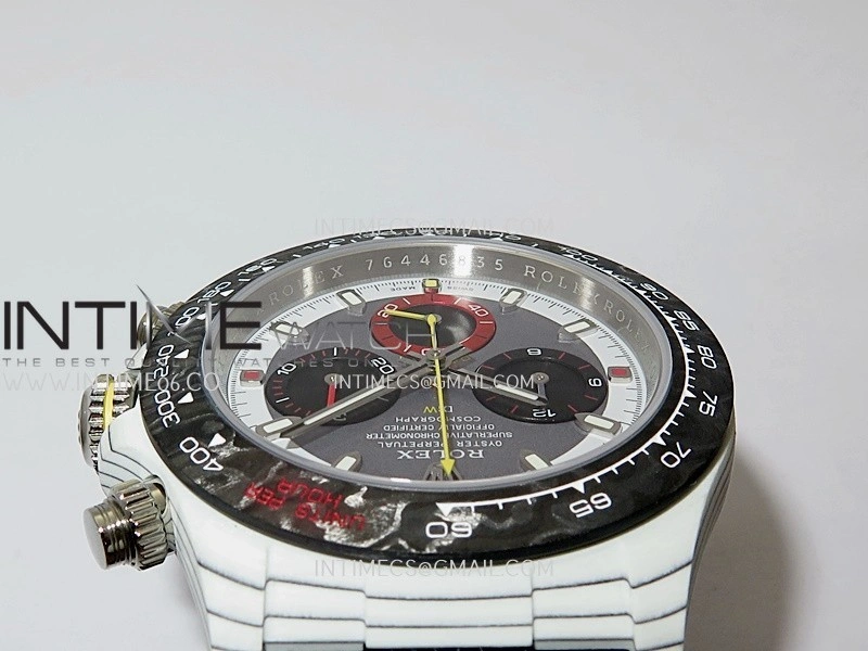 Daytona DIW White Carbon DIWF Best Edition Gray Dial Black Subdial On Black Nylon Strap A4801