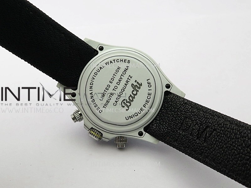 Daytona DIW White Carbon DIWF Best Edition Gray Dial Black Subdial On Black Nylon Strap A4801