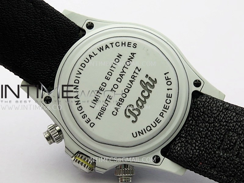 Daytona DIW White Carbon DIWF Best Edition Gray Dial Black Subdial On Black Nylon Strap A4801