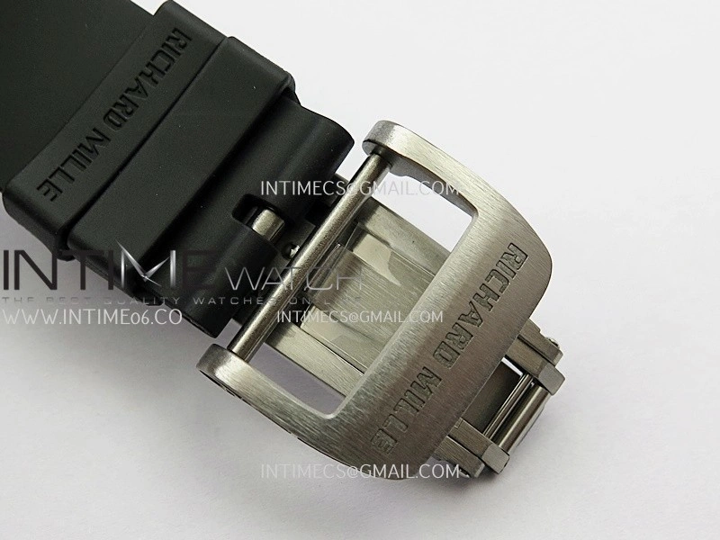 RM035-01 White Carbon ZF Best Edition Skeleton Dial On White Black Strap Super Clone RMUL2