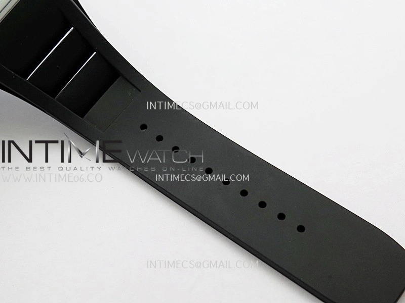 RM035-01 White Carbon ZF Best Edition Skeleton Dial On White Black Strap Super Clone RMUL2