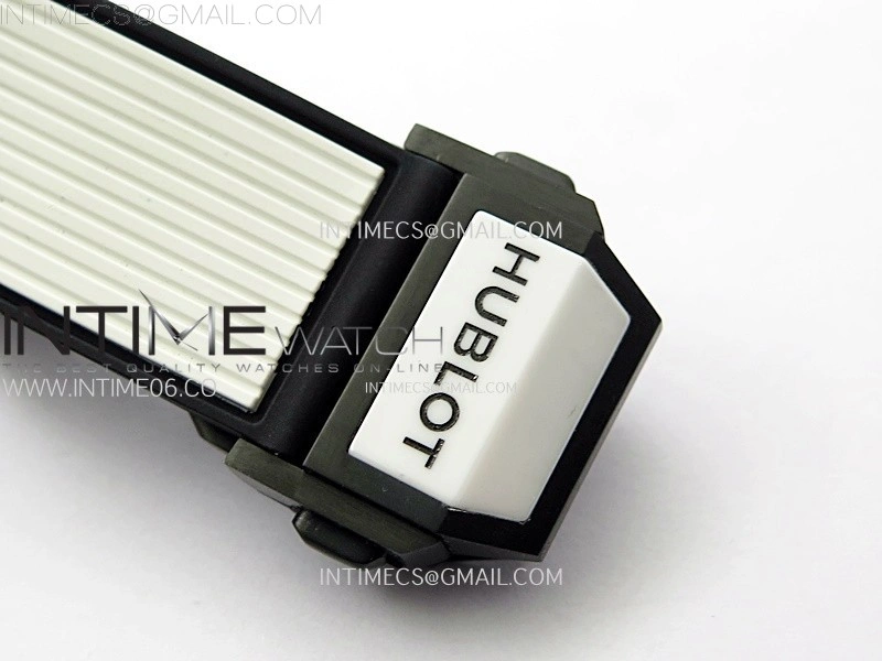 Hublot Big Bang Unico 42mm Real White Ceramic BBF 1:1 Best Edition Black Skeleton Dial on white Rubber Strap A1280