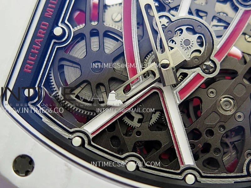 RM67-02 Charles White NTPT Umi Office 1:1 Red White Skeleton Dial On Red Nylon strap CRMA7 Clone V2