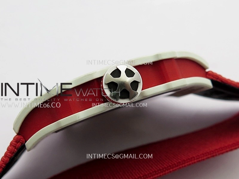 RM67-02 Charles White NTPT Umi Office 1:1 Red White Skeleton Dial On Red Nylon strap CRMA7 Clone V2