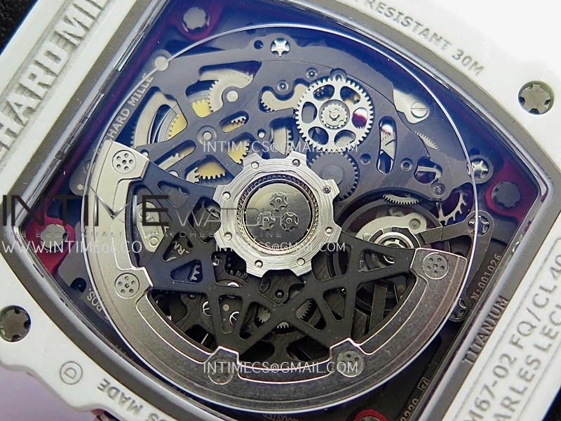 RM67-02 Charles White NTPT Umi Office 1:1 Red White Skeleton Dial On Red Nylon strap CRMA7 Clone V2