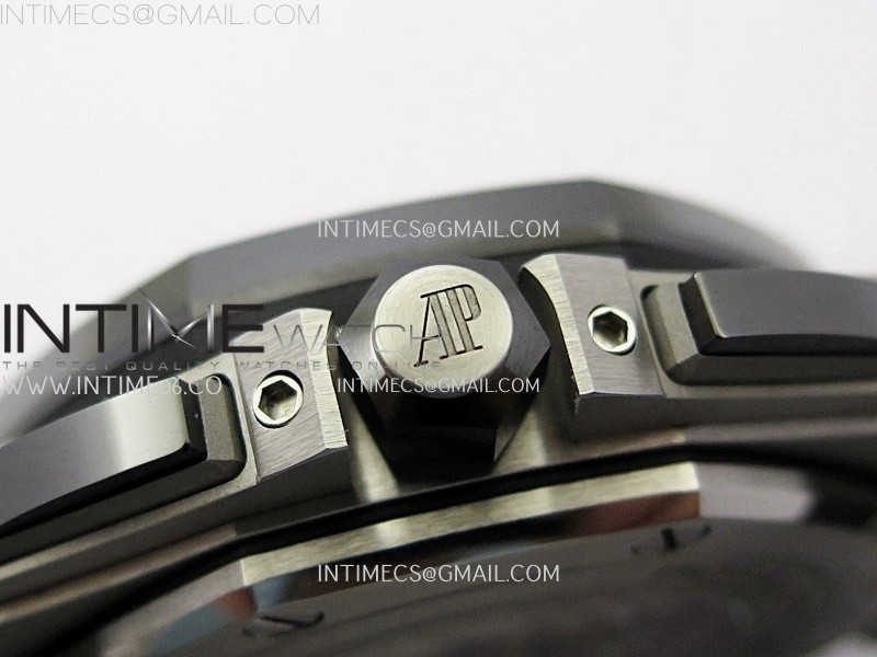 Royal Oak Offshore 44mm SS TKF Best Edition Gray Dial Ceramic Bezel on Gray Rubber Strap A3126