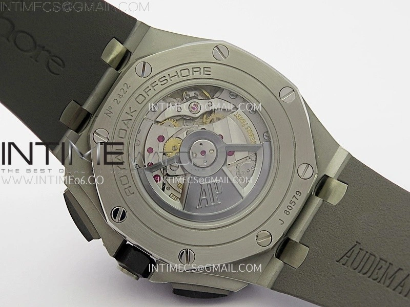Royal Oak Offshore 44mm SS TKF Best Edition Gray Dial Ceramic Bezel on Gray Rubber Strap A3126