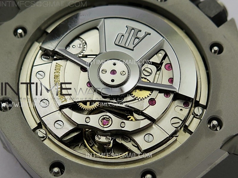 Royal Oak Offshore 44mm SS TKF Best Edition Gray Dial Ceramic Bezel on Gray Rubber Strap A3126