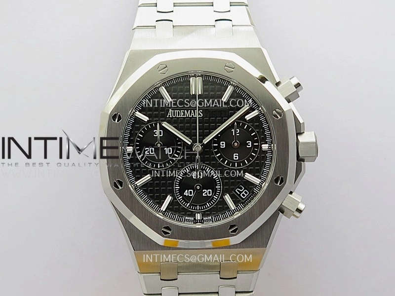 Royal Oak Chrono 26240 SS APSF 1:1 Best Edition Black Dial on SS Bracelet SA4401 Super Clone