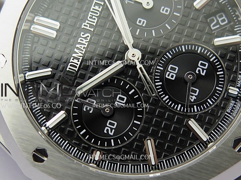 Royal Oak Chrono 26240 SS APSF 1:1 Best Edition Black Dial on SS Bracelet SA4401 Super Clone