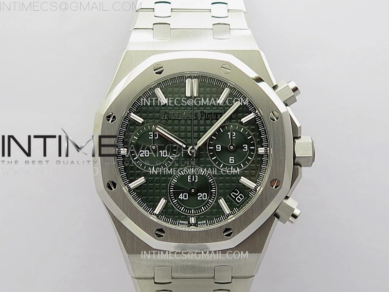 Royal Oak Chrono 26240 SS APSF 1:1 Best Edition Green Dial on SS Bracelet SA4401 Super Clone
