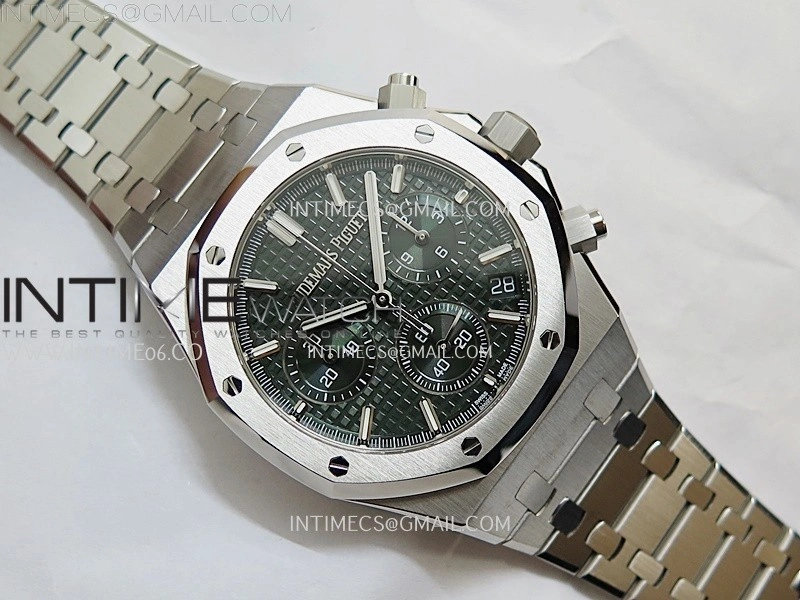 Royal Oak Chrono 26240 SS APSF 1:1 Best Edition Green Dial on SS Bracelet SA4401 Super Clone