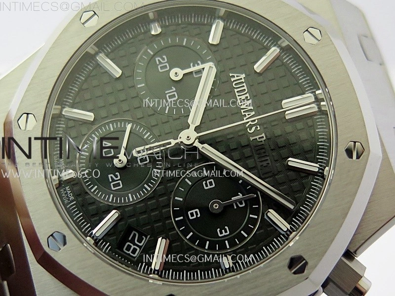 Royal Oak Chrono 26240 SS APSF 1:1 Best Edition Green Dial on SS Bracelet SA4401 Super Clone
