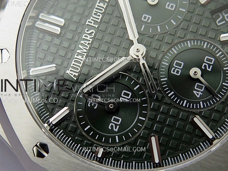 Royal Oak Chrono 26240 SS APSF 1:1 Best Edition Green Dial on SS Bracelet SA4401 Super Clone