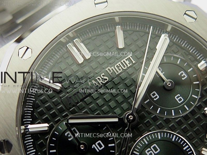 Royal Oak Chrono 26240 SS APSF 1:1 Best Edition Green Dial on SS Bracelet SA4401 Super Clone