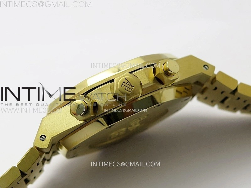 Royal Oak Chrono 26331ST YG IPF 1:1 Best Edition Blue Dial Gold subdial on SS Bracelet A7750