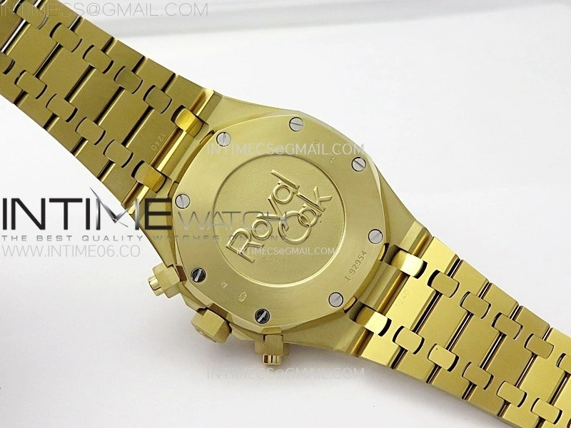 Royal Oak Chrono 26331ST YG IPF 1:1 Best Edition Blue Dial Gold subdial on SS Bracelet A7750