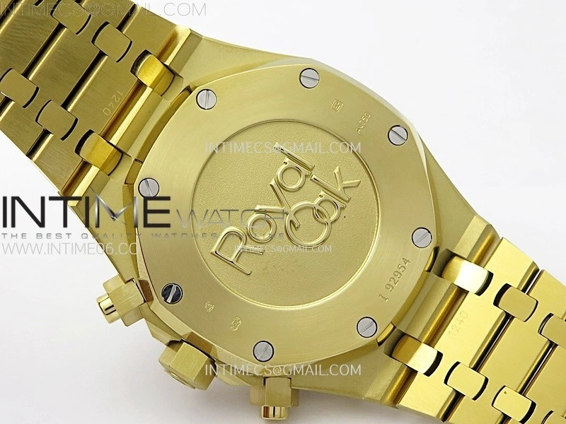 Royal Oak Chrono 26331ST YG IPF 1:1 Best Edition Blue Dial Gold subdial on SS Bracelet A7750