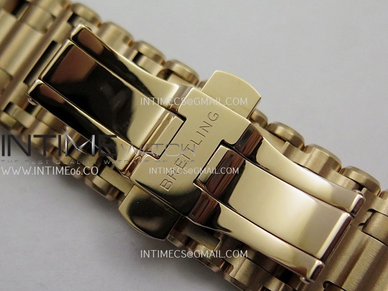 Chronomat B01 44mm RG TF 1:1 Best Edition Blue Dial On RG Bracelet A7750 To Cal.01