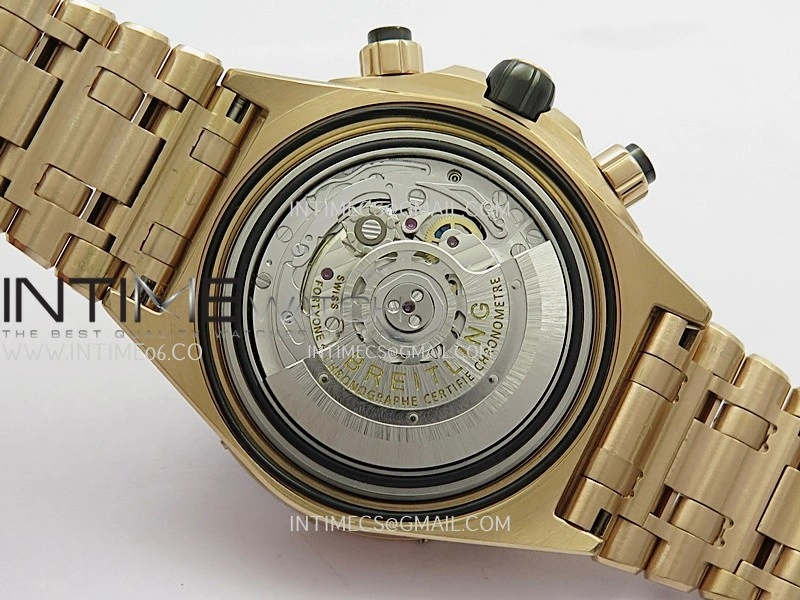 Chronomat B01 44mm RG TF 1:1 Best Edition Blue Dial On RG Bracelet A7750 To Cal.01