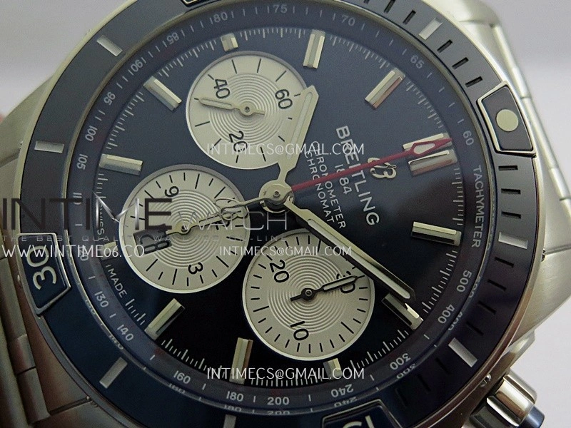 Chronomat B01 44mm SS TF 1:1 Best Edition Blue Dial On SS Bracelet A7750 To Cal.01
