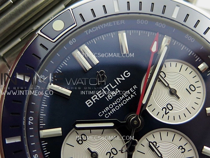 Chronomat B01 44mm SS TF 1:1 Best Edition Blue Dial On SS Bracelet A7750 To Cal.01