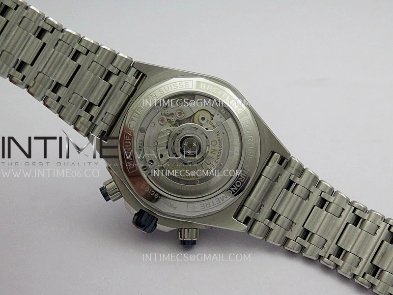 Chronomat B01 44mm SS TF 1:1 Best Edition Blue Dial On SS Bracelet A7750 To Cal.01