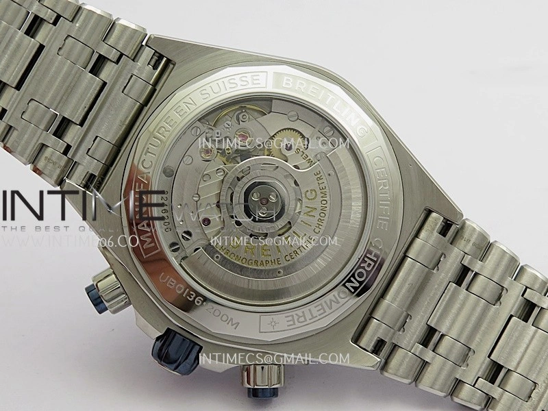 Chronomat B01 44mm SS TF 1:1 Best Edition Blue Dial On SS Bracelet A7750 To Cal.01
