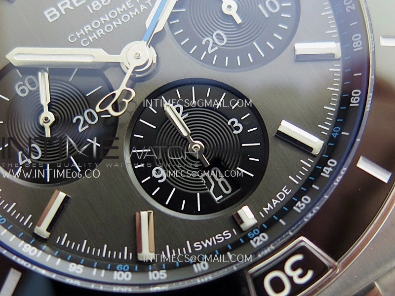 Chronomat B01 44mm SS TF 1:1 Best Edition Gray Dial On SS Bracelet A7750 To Cal.01
