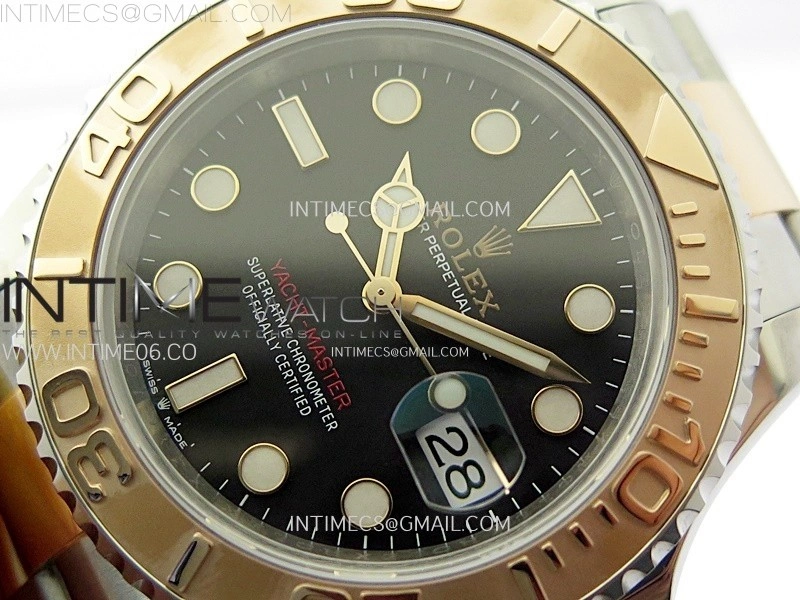 Yacht-Master 126621 904L RG VSF 1:1 Best Edition Black Dial On 904L RG Bracelet VS3235