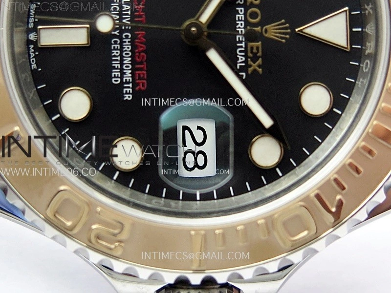 Yacht-Master 126621 904L RG VSF 1:1 Best Edition Black Dial On 904L RG Bracelet VS3235