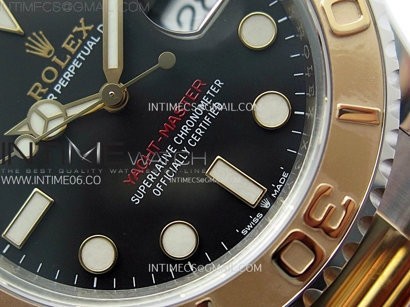 Yacht-Master 126621 904L RG VSF 1:1 Best Edition Black Dial On 904L RG Bracelet VS3235