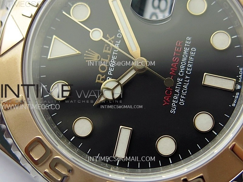 Yacht-Master 126621 904L RG VSF 1:1 Best Edition Black Dial On 904L RG Bracelet VS3235