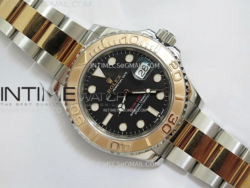 Yacht-Master 126621 904L RG VSF 1:1 Best Edition Black Dial On 904L RG Bracelet VS3235