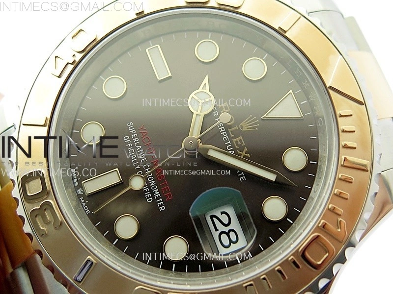 Yacht-Master 126621 904L RG VSF 1:1 Best Edition Brown Dial On 904L RG Bracelet VS3235