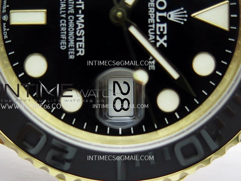 Yacht-Master 226658 42mm Gain Weight YG QF 1:1 Black Dial On Oysterflex Strap SH3235