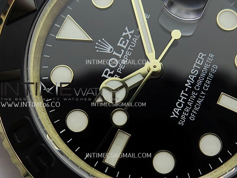 Yacht-Master 226658 42mm Gain Weight YG QF 1:1 Black Dial On Oysterflex Strap SH3235