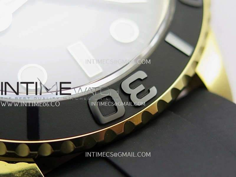 Yacht-Master 226658 42mm Gain Weight YG QF 1:1 Black Dial On Oysterflex Strap SH3235