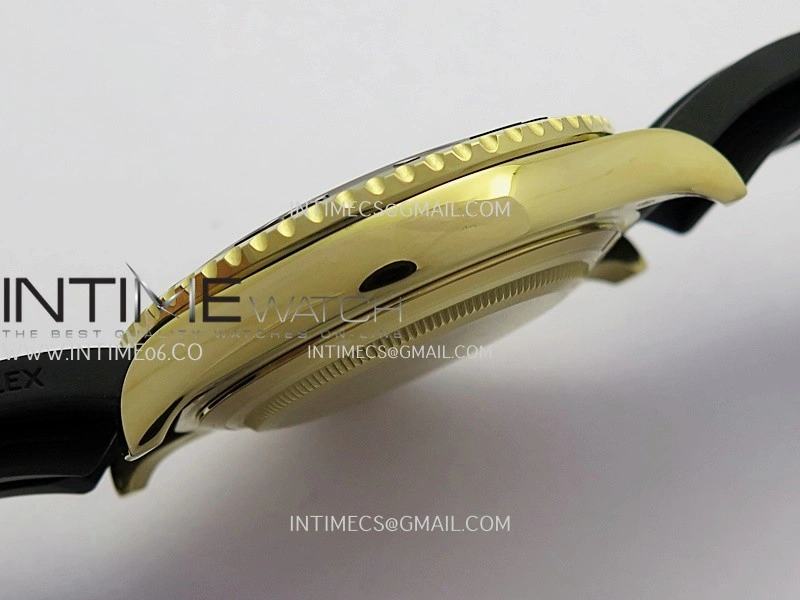Yacht-Master 226658 42mm Gain Weight YG QF 1:1 Black Dial On Oysterflex Strap SH3235