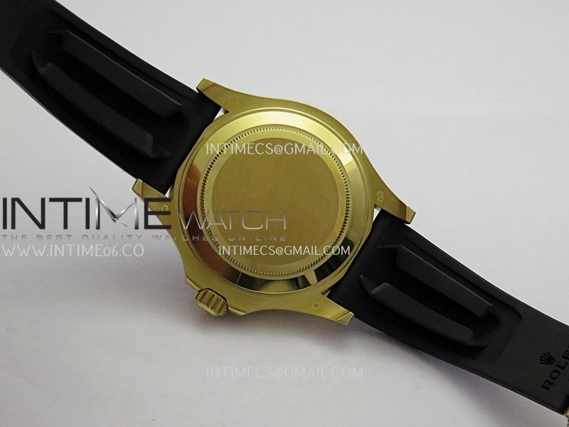 Yacht-Master 226658 42mm Gain Weight YG QF 1:1 Black Dial On Oysterflex Strap SH3235