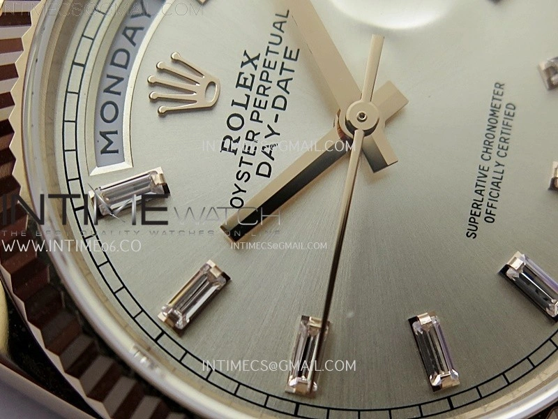 Day Date 128235 Gain Weight RG QF 1:1 Best Edition Champagne Dial Diamond Markers on RG President Bracelet