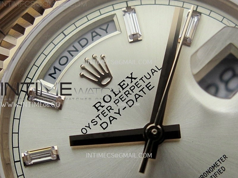 Day Date 128235 Gain Weight RG QF 1:1 Best Edition Champagne Dial Diamond Markers on RG President Bracelet